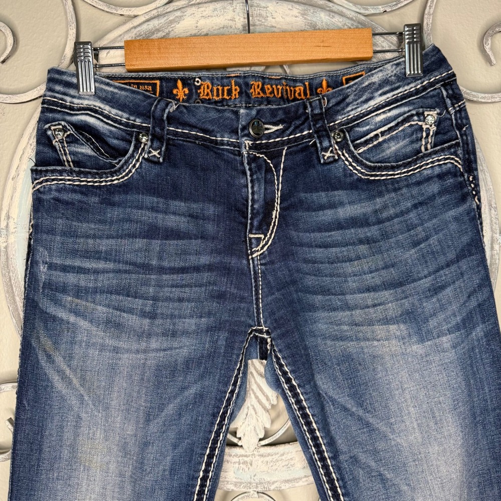 Rock Revival Charlotte Easy Bootcut Jeans Blue Size 29 - Picture 2 of 13